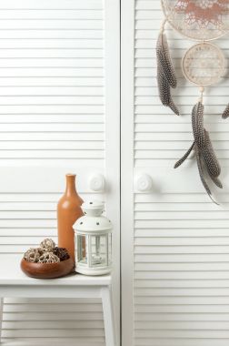 Beyaz yatak odası dekor