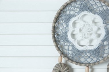 Beyaz gri rüya yakalayıcı 