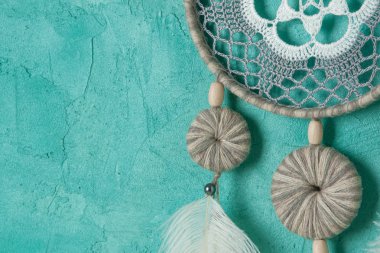 Beyaz gri rüya yakalayıcı 