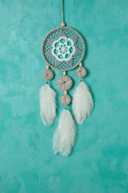 Beyaz gri rüya yakalayıcı 