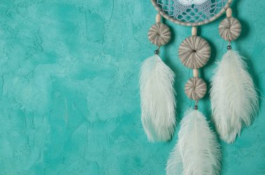 Beyaz gri rüya yakalayıcı 