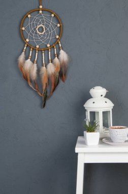 Zeytin rüya yakalayıcı koyu gri