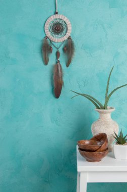 Rüya yakalayıcı aquamarine üzerinde