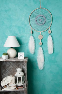 Rüya yakalayıcı aquamarine üzerinde