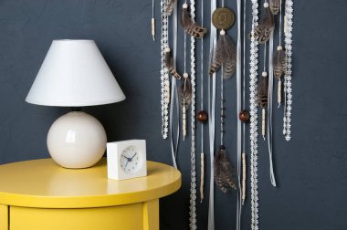 Krem tığ işi bardak altlığı peçete rüya yakalayıcı 