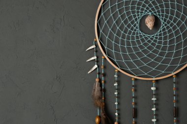 Turkuaz rüya yakalayıcı yakın çekim 