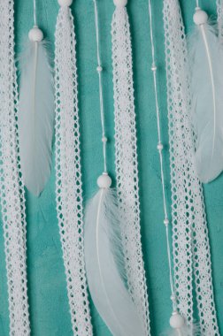 Beyaz draem catcher yakın çekim