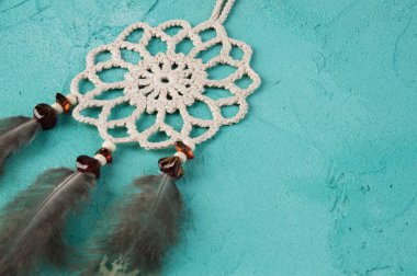 Rüya yakalayıcı aquamarine üzerinde