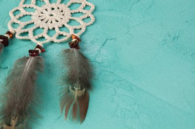 Rüya yakalayıcı aquamarine üzerinde