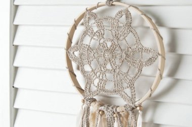 Bej rüya yakalayıcı yakın çekim