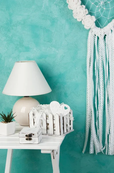 Beyaz kalp rüya yakalayıcı 