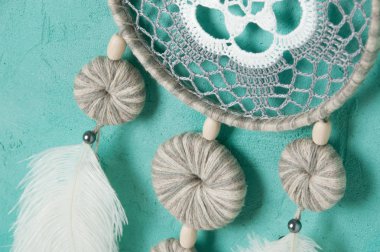 Rüya yakalayıcı aquamarine üzerinde