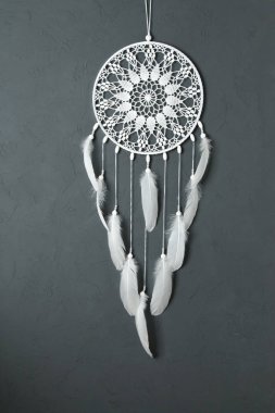 Beyaz tığ işi bardak altlığı peçete rüya yakalayıcı 