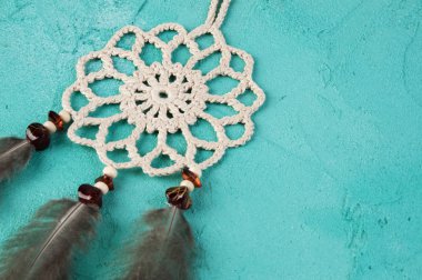 Rüya yakalayıcı aquamarine üzerinde