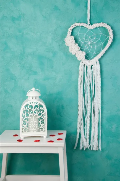 Beyaz kalp rüya yakalayıcı 