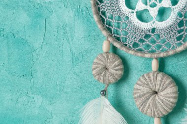 Beyaz gri rüya yakalayıcı 