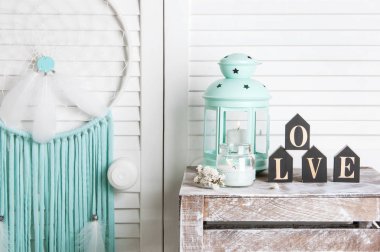 Beyaz arka plan üzerinde iç dekor