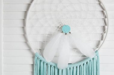 Beyaz nane rüya yakalayıcı 