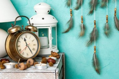 Kahverengi krem rüya yakalayıcı 