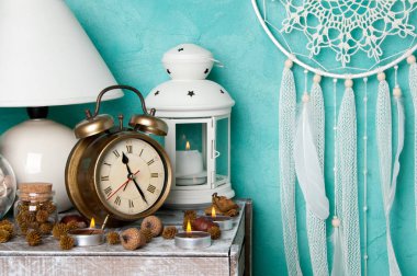 Krem tığ işi bardak altlığı peçete rüya yakalayıcı 