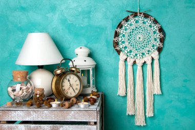 Krem dantel rüya yakalayıcı 