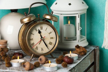 Aquamarine üzerinde yatak odası dekor 