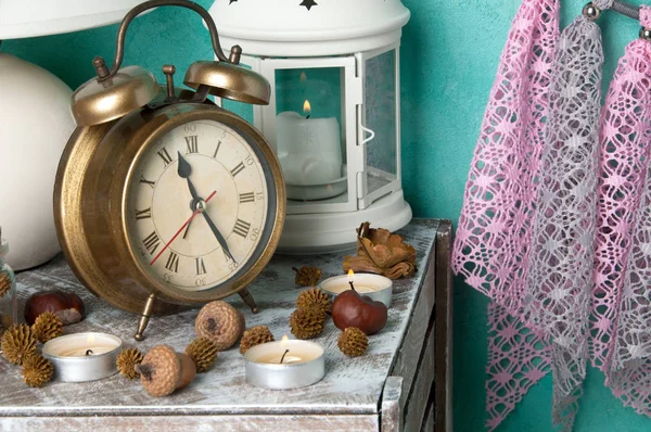 Aquamarine üzerinde yatak odası dekor 