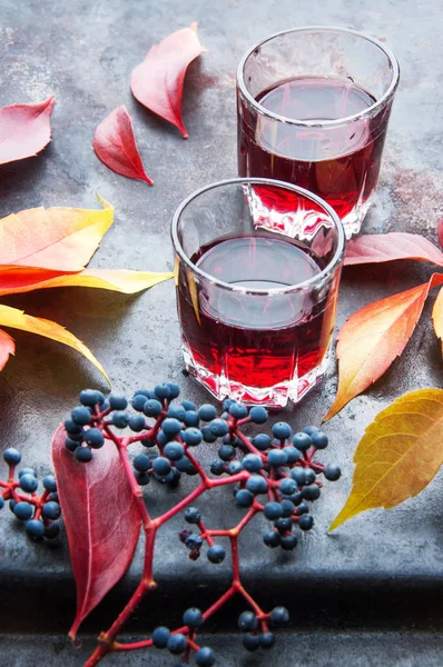 Deux verres de boisson rouge — Photo