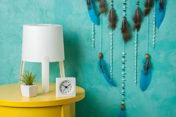 Turquoise dream catcher — Stock Photo, Image