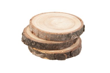 Sawed ahşap beyaz izole 