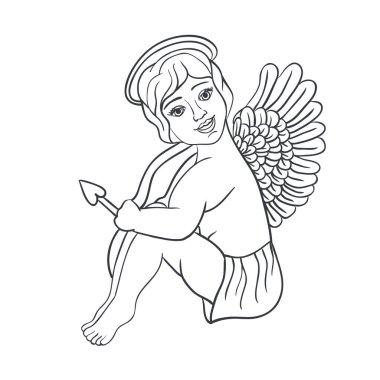 Sevgililer s gün karakter, melek ok ve yayla