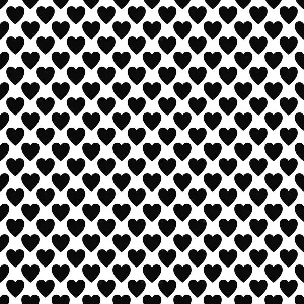 Diseño de patrón de corazón blanco negro abstracto — Archivo Imágenes Vectoriales