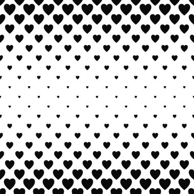Siyah ve beyaz kalp desen arka plan