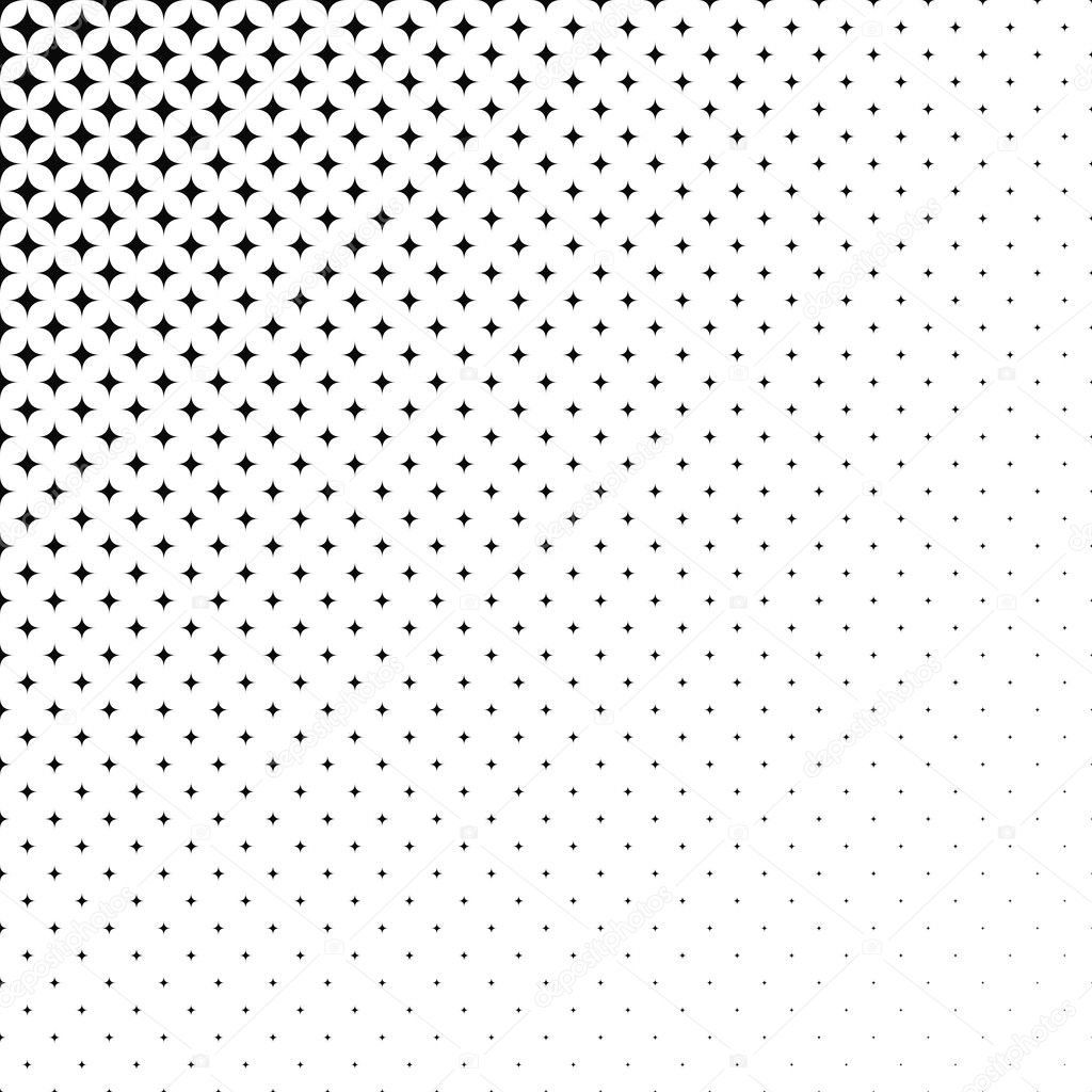 Abstract monochrome star pattern background design