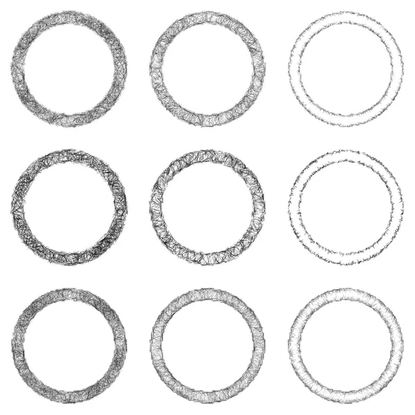 स्केच रिंग डिजाइन तत्व सेट — स्टॉक वेक्टर