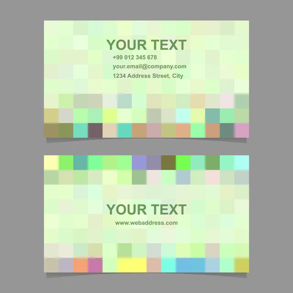 Цветной шаблон визитной карточки цифрового искусства — стоковый вектор