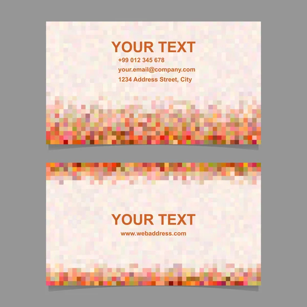 Projeto colorido do cartão de visita do mosaico da arte digital —  Vetores de Stock