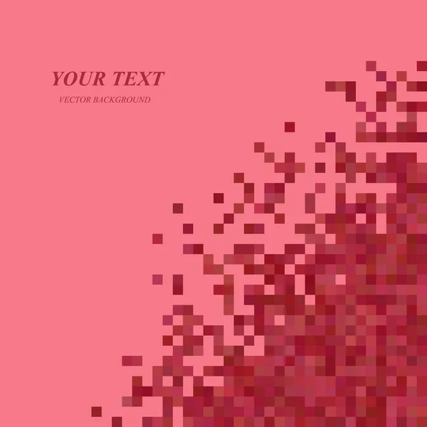 Rote Pixel quadratische Muster Hintergrunddesign — Stockvektor