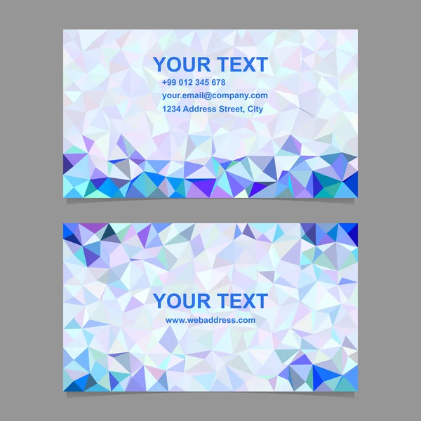 Háromszög mozaik névjegykártya sablon design — Stock Vector