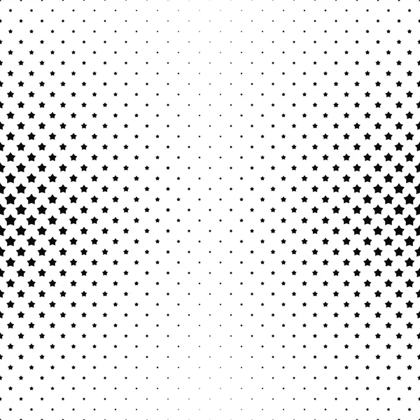 Black and white pentagram star pattern background — Stock Vector