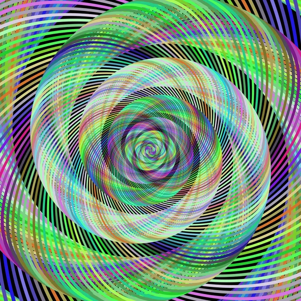 Colorful abstract spiral fractal background vector — Stock Vector
