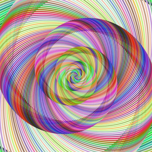 Psychedelische fraktale Spirale Design Hintergrund — Stockvektor