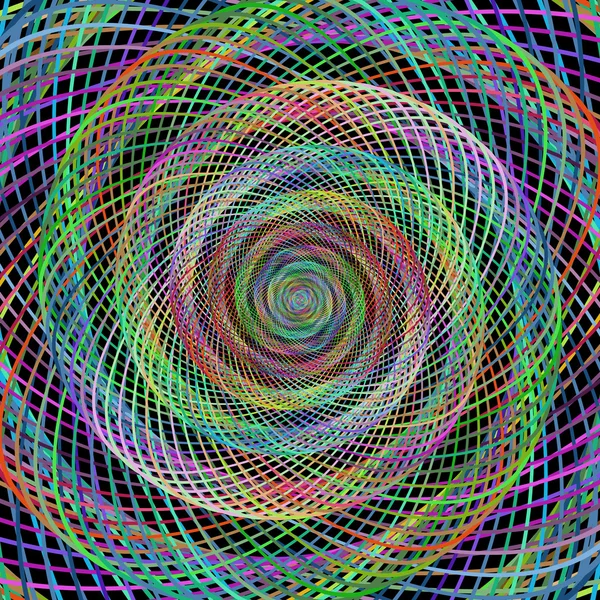 Многоцветное спиральное фрактальное фоновое искусство — стоковый вектор