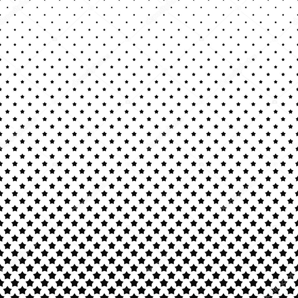 Black and white pentagram star pattern background stock vector by