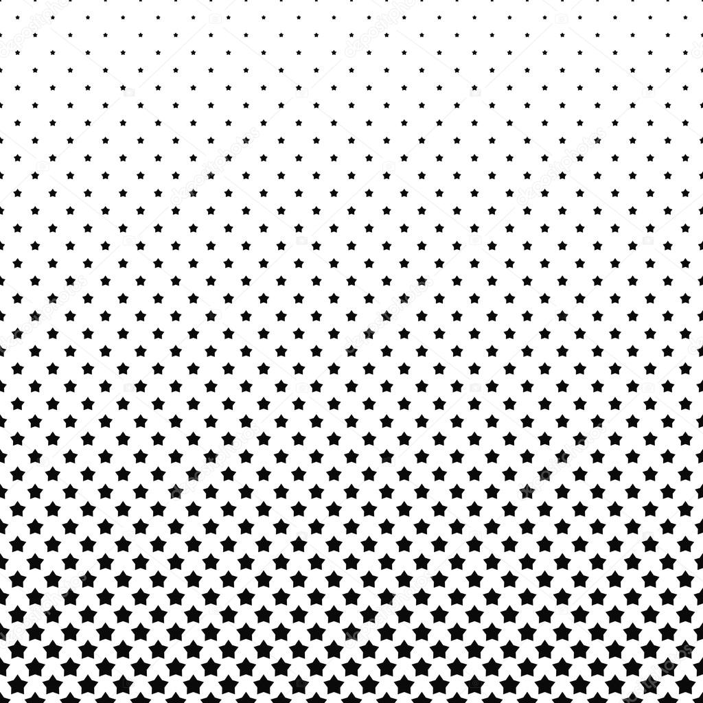 Black and white pentagram star pattern background