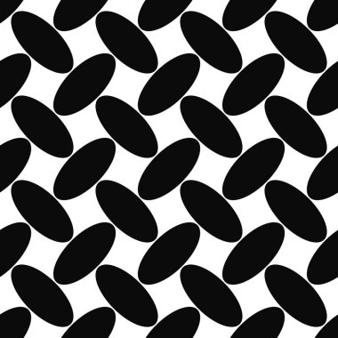 Sorunsuz tek renkli çapraz elips desen