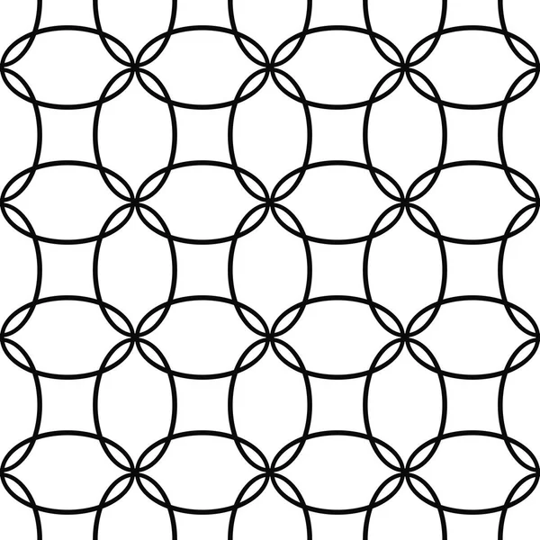 Seamless black and white ellipse pattern design — Stock Vector