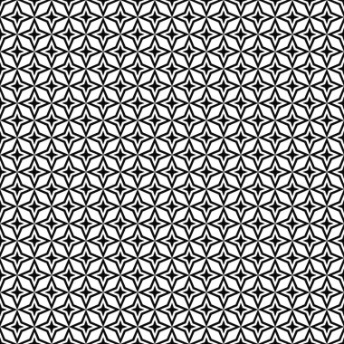 Seamless black and white thorn pattern clipart