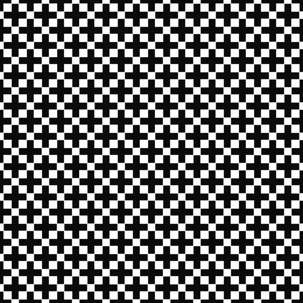 Seamless black and white greek cross pattern — Stock Vector