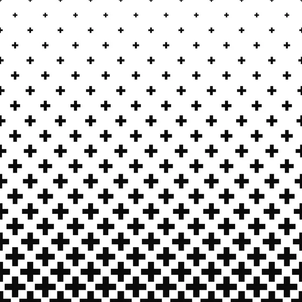 Black and white greek cross pattern background — Stock Vector